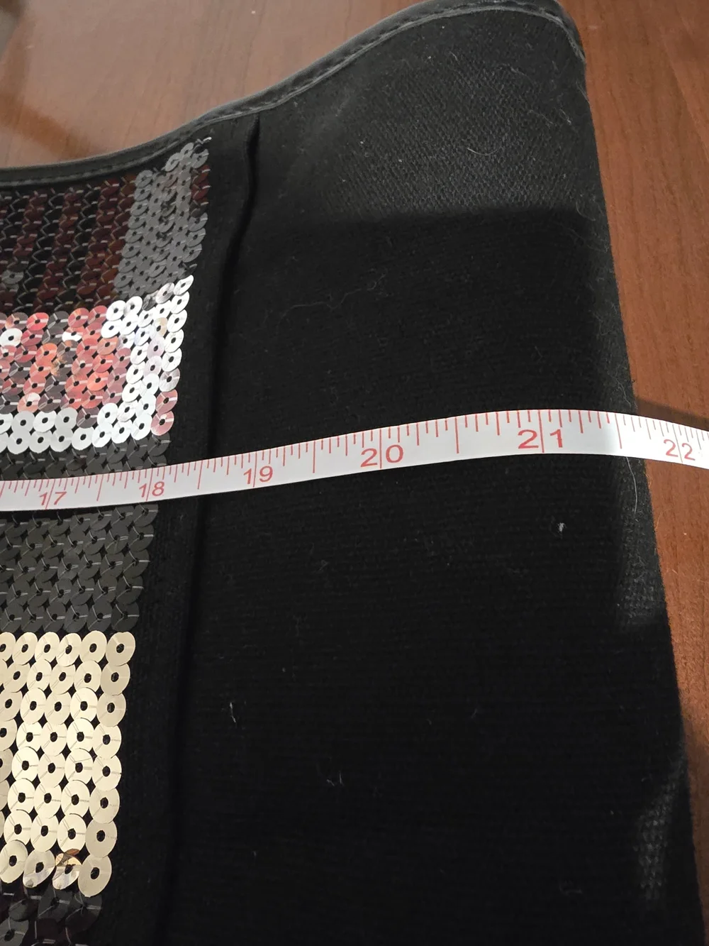 Victoria's Secret Black Sequin Stripe Tote Bag